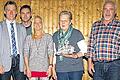 Viel für den Verein getan: Besondere Ehrung für die beiden Bezirksmeister Manuela Greier (Mitte) und Marco Schmitt (Zweiter von links) sowie die unermüdliche Christa Kehm, die von Vorsitzenden Dietmar Werner (links) und Egon Stuhl für ihre Einsatzbereitschaft Dank erhielt.