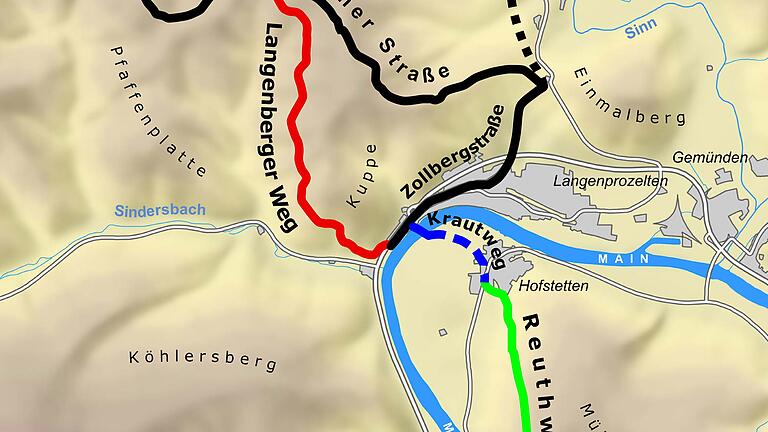Verkehrsknotenpunkt Langenprozelten. Verkehrsknotenpunkt Langenprozelten. 