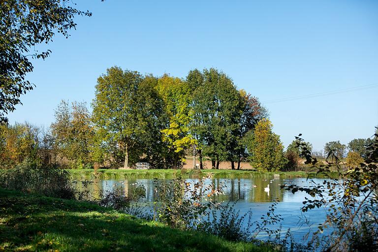 Die elf Kilometer lange Route bei Frankenwinheim führt an kleinen Seenlandschaften vorbei. Die elf Kilometer lange Route bei Frankenwinheim führt an kleinen Seenlandschaften vorbei.