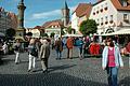 Ein Bild aus belebten Zeiten auf dem Marktplatz Bad Neustadt noch vor der Corona-Pandemie. Unter anderem durch das Projekt 'Digitale Einkaufsstadt' wollen sich die örtlichen Händler für eine erfolgreiche Zukunft rüsten.