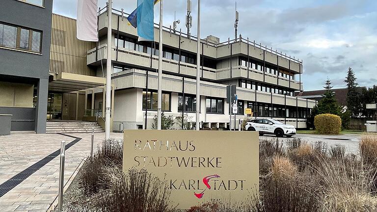 Das Rathaus in Karlstadt im März 2023. Das Rathaus in Karlstadt im März 2023.