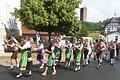 Der Musikverein und die Feuerwehr führten die Kirchenparade bei der 500-Jahr-Feier von Krommenthal an.