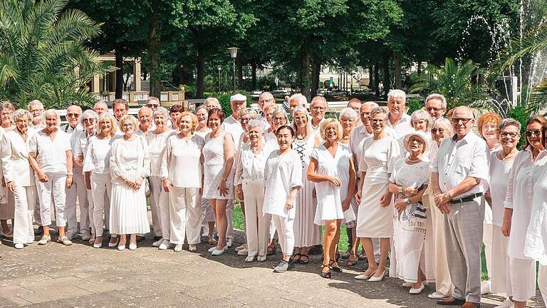 Eine fröhliche, weiße Tanzgesellschaft präsentierte sich beim Sommerball der Lachfalten.       -  Eine fröhliche, weiße Tanzgesellschaft präsentierte sich beim Sommerball der Lachfalten.