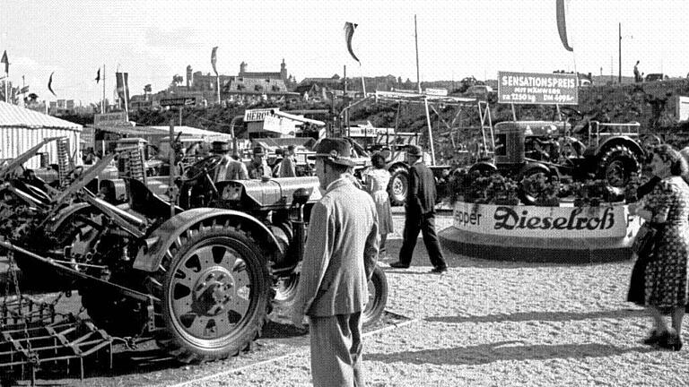 Die Talavera voller Landmaschinen: Die Mainfranken-Messe in Würzburg gibt es seit den 1950er Jahren.