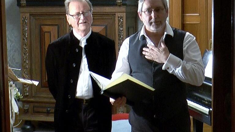 Peter Heitkämper von Kraft (links) und Stephen Ibbotson gastieren im Schloss Wolzogen.