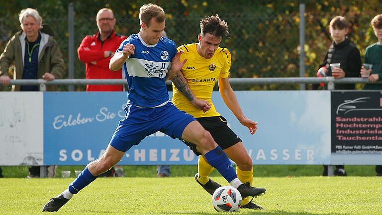 Maximilian Reinders (links) vom TSV Kleinrinderfeld schirmt den Ball gegen Fabio Volderauer vom TSV Eisingen ab: Reinders steht studienbedingt ab dem Frühjahr nur noch sporadisch zur Verfügung. Andere Spieler kommen dagegen gar nicht mehr. Maximilian Reinders (links) vom TSV Kleinrinderfeld schirmt den Ball gegen Fabio Volderauer vom TSV Eisingen ab: Reinders steht studienbedingt ab dem Frühjahr nur noch sporadisch zur Verfügung. Andere Spieler kommen dagegen gar nicht mehr.