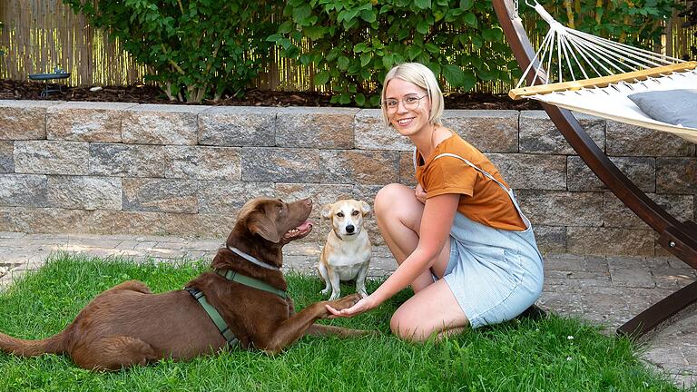 Aus eigener Erfahrung weiß Julia Schimpp, wie zeitaufwändig es sein kann, einen Urlaub mit Hund zu planen. Deshalb möchte sie anderen Hundebesitzerinnen und -besitzern die Arbeit abnehmen und bietet in Gerolzhofen eine individuelle Urlaubsberatung für Menschen mit Hund an. (von rechts) Julia Schimpp mit ihren Hündinnen Amy und Frida. Aus eigener Erfahrung weiß Julia Schimpp, wie zeitaufwändig es sein kann, einen Urlaub mit Hund zu planen. Deshalb möchte sie anderen Hundebesitzerinnen und -besitzern die Arbeit abnehmen und bietet in Gerolzhofen eine individuelle Urlaubsberatung für Menschen mit Hund an. (von rechts) Julia Schimpp mit ihren Hündinnen Amy und Frida.