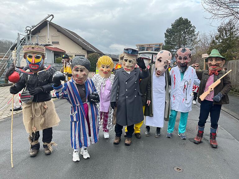 Vor viel Aufwand beim Gestalten dieser Masken schreckten die Närrinnen und Narren nicht zurück.