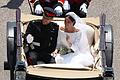Royale Hochzeit       -  Nach der Trauung unternehmen Harry und Meghan eine Kutschfahrt durch Windsor. Foto: Yui Mok/PA Wire