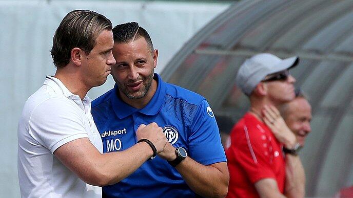 Fußball, Bayernliga, Würzburger FV - FC Würzburger Kickers U23       -  Können auf erfolgreiche Zeiten zurückblicken: Marc Reitmaier (links) und Maurzio Orofino.