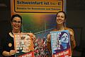 'Mein Wahl-Kampf gegen Rechts': Judith Gläser (links) und Agnes Conrad stellten im Gewerkschaftshaus eine Plakatkampagne vor, plus 'Schweinfurter Erklärung'.