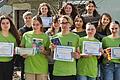 Das „Battle of the Books-Team“ des Gymnasiums Steigerwald-Landschulheim Wiesentheid mit ihren Teilnahme-Zertifikaten.