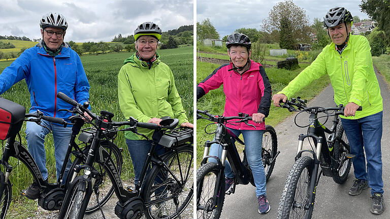 Überzeugte E-Bike-Radler:&nbsp; (von links) Andreas und Anita Barthel, Ingrid Hartwig und Rudi Pfister