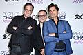 Dave Coulier       -  Schauspieler Bob Saget (links), Dave Coulier (Mitte) und John Stamos (rechts) spielten die Hauptrollen in der Sitcom &bdquo;Fuller House&rdquo;. (Archivbild)