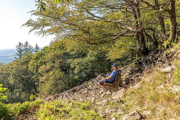Auf dem Stellberg bietet sich nicht nur der Blick auf eine Blockschutthalde, sondern auch eine schöne Aussicht auf das Fuldaer Land. Auf dem Stellberg bietet sich nicht nur der Blick auf eine Blockschutthalde, sondern auch eine schöne Aussicht auf das Fuldaer Land.