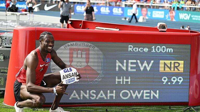 Leichtathletik - Deutsche Meisterschaft       -  Owen Ansah kann stolz auf sich sein.