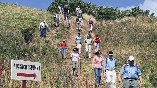 Den steilen Abstecher auf den Eierhauck ließen nur wenige Wanderer aus.