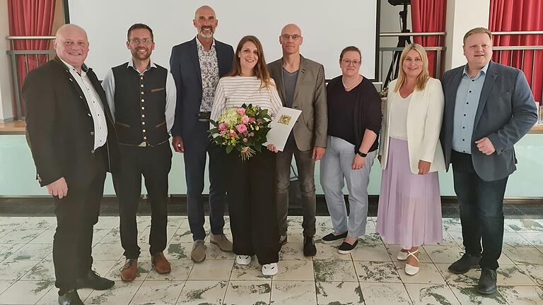 Im Bild Georg Seiffert, Björn Denner, Karl-Heinz Deublein, Anne Mangold, Matthias Mangold, Carina Viernickel, Stefanie Mott, Jürgen Seidenzahl.