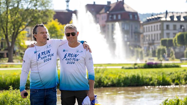 Die Zwei vom Organisationsteam des Runandfun: Mike Klein (Spirit 4 GmbH) und Thomas Lutz (Stadt Bad Kissingen). Die Zwei vom Organisationsteam des Runandfun: Mike Klein (Spirit 4 GmbH) und Thomas Lutz (Stadt Bad Kissingen).