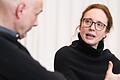 'Musik muss man einfach zulassen': Rebecca Saunders im Gespräch mit Kompositionsprofessor Andreas Dohmen.
