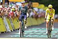 UCI WorldTour - Tour de France       -  Jonas Vingegaard (l) setzte sich auf der elften Etappe vor Tadej Pogacar durch.