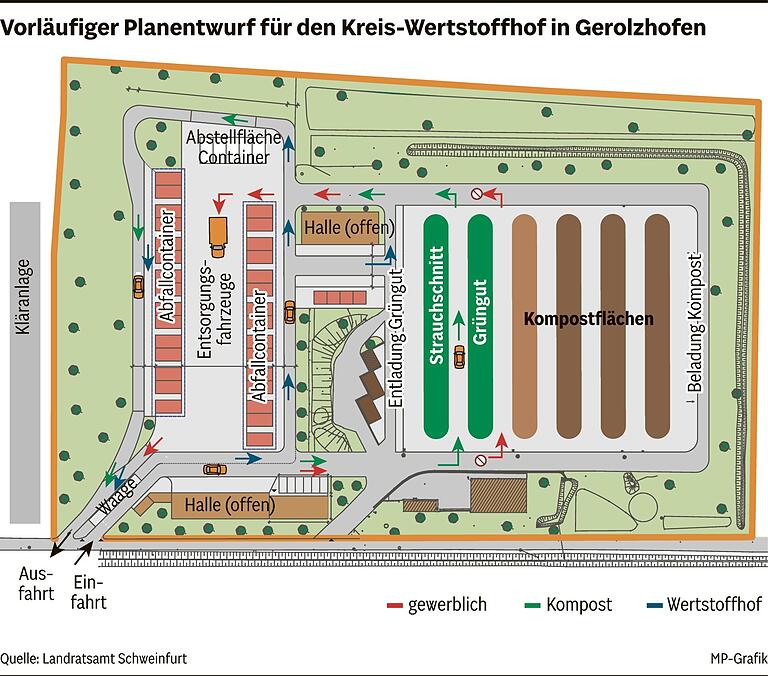 Pläne für Kreis-Wertstoffhof in Gerolzhofen: Droht der einzigen Zufahrtsstraße der Verkehrskollaps?