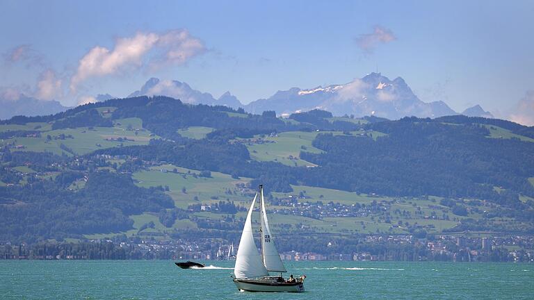 Bodensee bei Bregenz mit Blick auf Appenzell und Säntis       -  Im Bodensee sind zwei Leichen entdeckt worden.