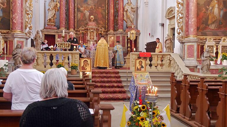 Byzantinisch-katholischer Abendgottesdienst der „Freunde der Ostkirche“ in der Wallfahrtskirche Fährbrück mit der Schola und dem vierstimmigen ostkirchlichen Chor.