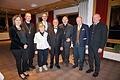 Synodaler Neujahrsempfang in den Christlichen Gästehäusern Hohe Rhön. Das Bild zeigt (von links): Anke Schroth, Dekan Till Roth, Kriemhild Schroth, Dekan Matthais Büttner, Fritz Schroth, Regionalbischof Hans-Martin Weiss, Landtagspräsident a.D. Johann Böhm und Landrat Thomas Habermann.