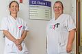 Astrid Englert (links) und Romy Liebers sind Breast Care Nurses und begleiten am Uniklinikum Würzburg seit Juli Patientinnen und Patienten, die an einer Brusterkrankung leiden.