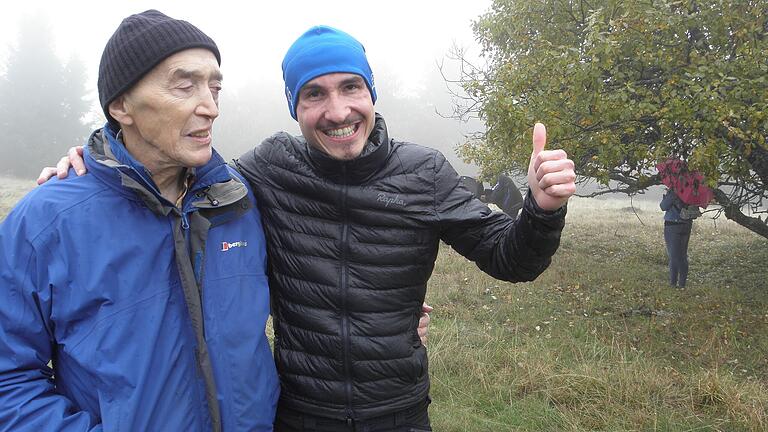 Zum 30. und letzten Mal organisierte Leo Zirkelbach (links) am Sonntag den Kreuzberglauf. Mountainbiker Philipp Bürckner (rechts) hofft, dass der Lauf auch in Zukunft stattfinden wird.