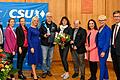 Sozialempfang des CSU-CSA mit erstmaliger Verleihung des Barbara-Stamm-Ehrenamtspreises (von links):&nbsp; Christine Bötsch, Paul Lehrieder, Judith Roth-Jörg, Pauline Steinmann, Festrednerin Ministerin Ulrike Scharf, die Preisträger Hans-Berthold Wiegand, Ute Kremen und Udo Feldinger von der Kindertafel Würzburg, Hülya Düber, Andrea Behr, OB Christian Schuchardt.