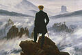 'Wanderer über dem Nebelmeer' von Caspar David Friedrich.