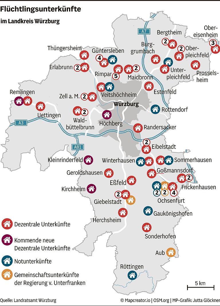 Neue Flüchtlings-Unterkünfte: Wie der Landkreis Würzburg die Zuwanderung aktuell bewältigt