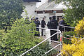 Polizei übt in der Therme Sinnflut Bad Brückenau Bedrohungslagen       -  Die Polizei übte in der Therme Sinnflut Bad Brückenau Bedrohungslagen. Die Akteure waren - wie hier - aber vor dem Gebäude selten zu sehen.