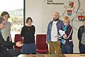 Die Meefisch-Jury bei der Arbeit: (von links) Prof. Cornelia Haas, Susanne Wunderlich, Rebecca Schmalz, Marco Wagner, Isa-Maria Röhrig-Roth und  Dr. Mareile Oetken.