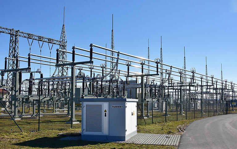 Das Umspannwerk West bei Bergrheinfeld ist das Ziel des SuedLink.