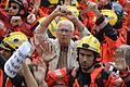 SPAIN-CATALONIA-POLITICS-INDEPENDENCE-STRIKE       -  Feuerwehrleute und andere Demonstranten beim Generalstreik in Barcelona