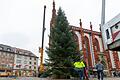 Der Weihnachtsbaum auf dem Marktplatz läutet offiziell die Vorweihnachtsstimmung in Würzburgs Innenstadt ein.