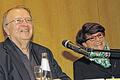 Beim Gespräch: Wilhelm Genazino und Moderatorin Johanna Bonengel.