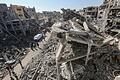 Nahostkonflikt - Gaza-Stadt       -  Zerstörte Gebäude östlich der Stadt Gaza.