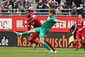 In Torlaune Saliou Sane (links) gelang gegen Lukas Aigner und den FC Augsburg II ein Hattrick.