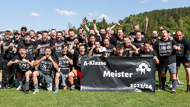 Die FSG Leinach ist Meister der A-Klasse Würzburg 1 in der Saison 2023/24. Nach einem 7:1 gegen die Würzburger Kickers sind die Leinacher seit dem vorletzten Spieltag nicht mehr einzuholen.