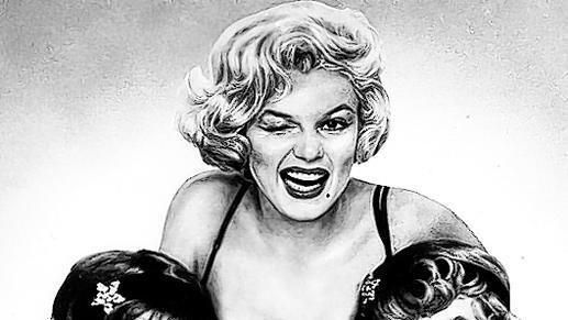 Bernard Schwartz, Norma Jeane Mortenson und John Uhler Lemmon III (von links)