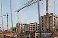 Die Hubland-Baustelle im April 2019. In dem Bereich gibt es noch Platz für weitere Wohnungen. Doch reicht das, um genug Wohnraum zu schaffen?