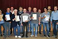 Zahlreiche Ehrungen gab es während der Jahresversammlung des TSV Irmelshausen: Über die Auszeichnungen freuen sich (Vorn, von links) Heinz Naber, Christa Mauer, Ralf Fritz, Rolf Hofmann, Ute Lenz-Other, Peter Bauer, (dahinter, von links) Alexandra Röhner, Heinz Mauer, Claudia Filbry, Günter Wacker, Günter Schubert und Bernd Röhner.