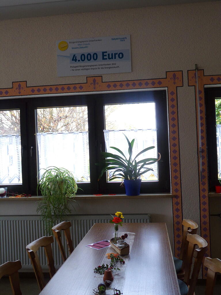 In dem gemütlichen Gastraum bezeugt der symbolische Scheck mit der Summe von 4000 Euro den 'Lohn' für Arbeit, die die Riedenheimer in die Erneuerung des Vereinsheims gesteckt haben. In dem gemütlichen Gastraum bezeugt der symbolische Scheck mit der Summe von 4000 Euro den 'Lohn' für Arbeit, die die Riedenheimer in die Erneuerung des Vereinsheims gesteckt haben.