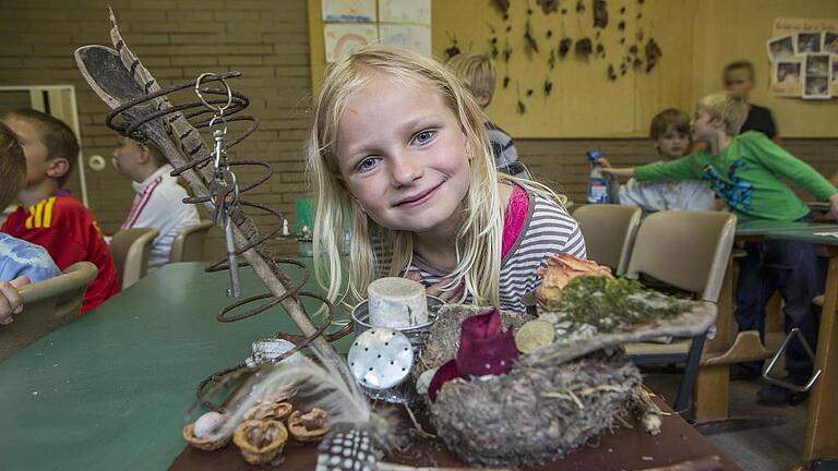 Für eine „Collage aus Plastik, Blech und Holz“ entschied sich Hannah Wolf (8). Für eine „Collage aus Plastik, Blech und Holz“ entschied sich Hannah Wolf (8).