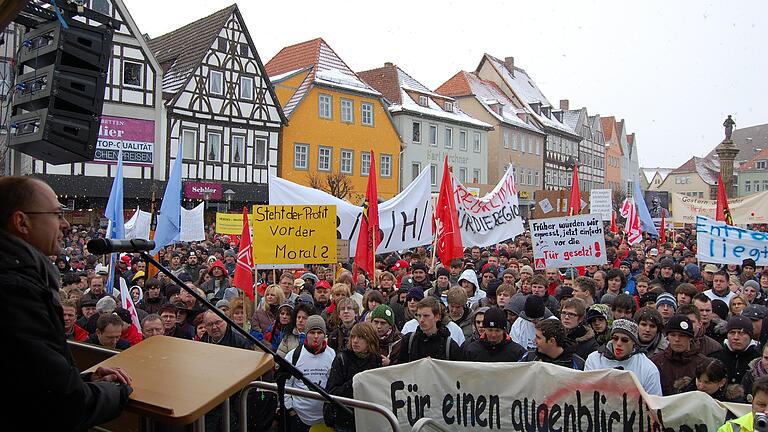 Wenn die IG Metall zu Protestaktionen gegen den Stellenabbau bei Siemens aufrief, kamen immer Tausende.&nbsp;&nbsp;