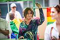 Bundestagsabgeordnete Tessa Ganserer beim ersten Christopher Street Day (CSD) in Haßfurt: Die Grünen-Politikerin wurde in einem männlichen Körper geboren, outete sich aber schon vor Jahren als Frau.